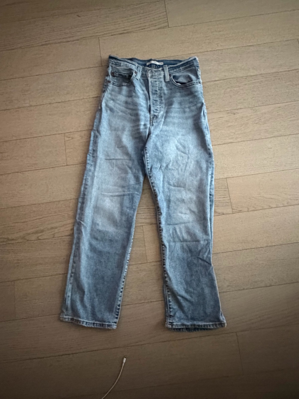 Levi's High Rise Ribcage Straight Leg Women's Jeans - Light Wash Blue